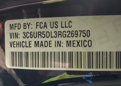 2024 Ram 2500 Big Horn 4X4 6'4 Box z USA, uszkodzony, nr VIN 3C6UR5DL3RG269750